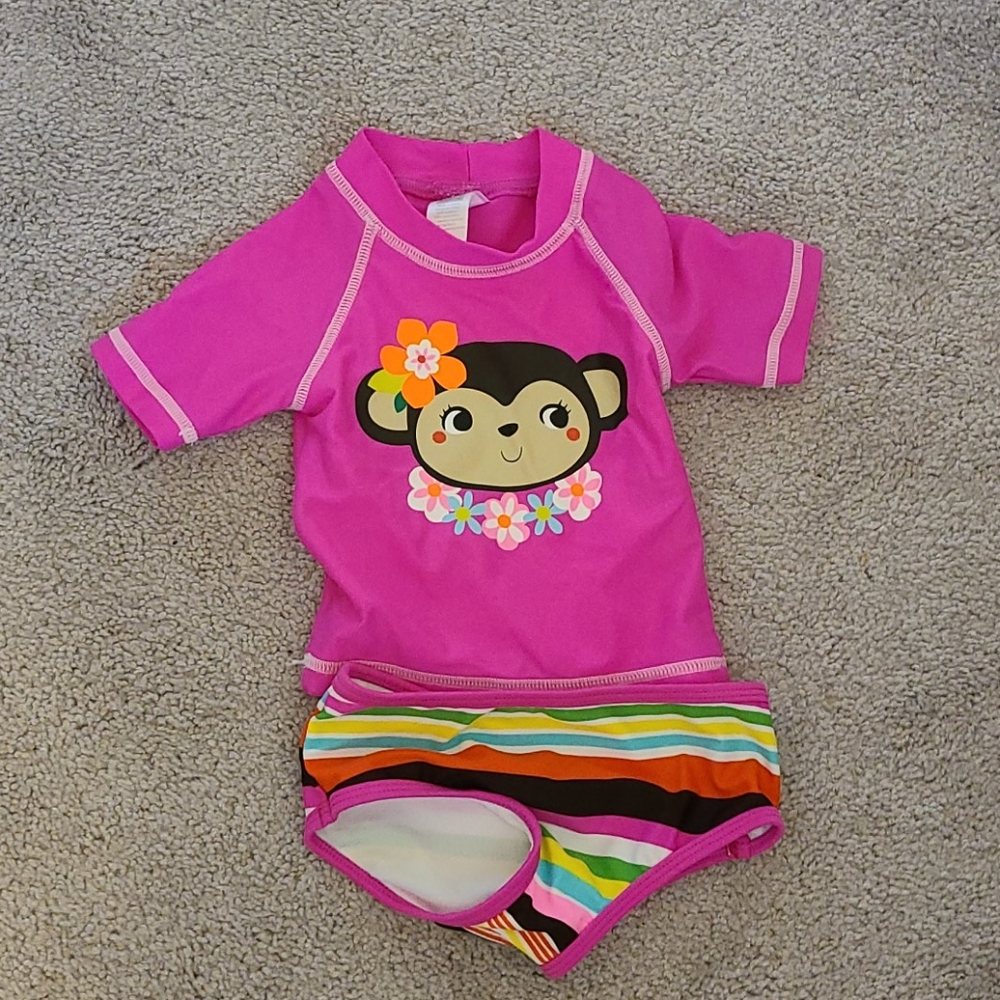 Carter's Two piece short sleeved bathing suit